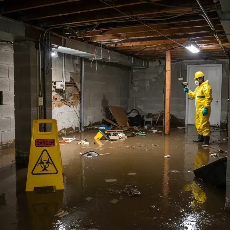 Flooded Basement Electrical Hazard in Craigsville, WV Property